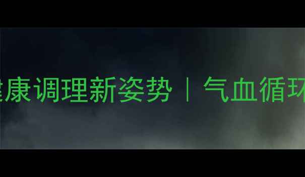 505元气带解锁亚健康调理新姿势气血循环体态管理双效合一