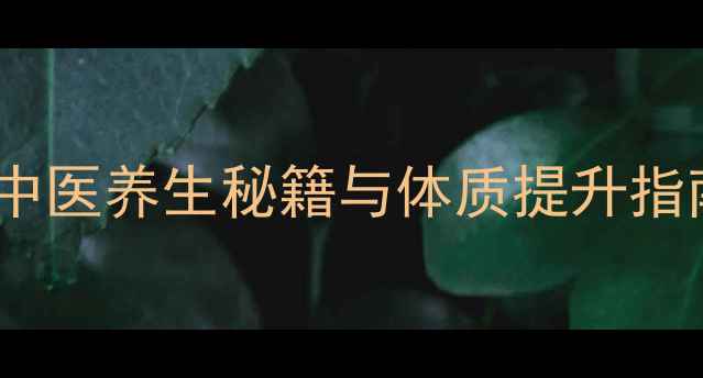 图片 K9体质健康调理法：中医养生秘籍与体质提升指南（附体质自测表）1