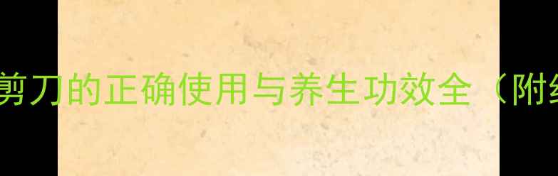 居家养生必备剪刀的正确使用与养生功效全附经络按摩手法