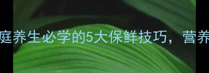 图片 丝瓜保存全攻略｜家庭养生必学的5大保鲜技巧，营养不流失还能防变质！