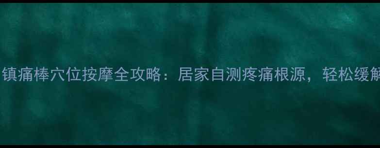 图片 中医养生必备！镇痛棒穴位按摩全攻略：居家自测疼痛根源，轻松缓解肩颈腰腿酸痛1