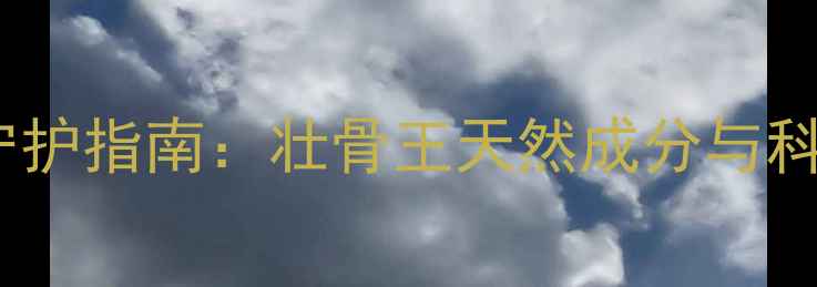 中老年骨骼健康守护指南壮骨王天然成分与科学配比功效研究