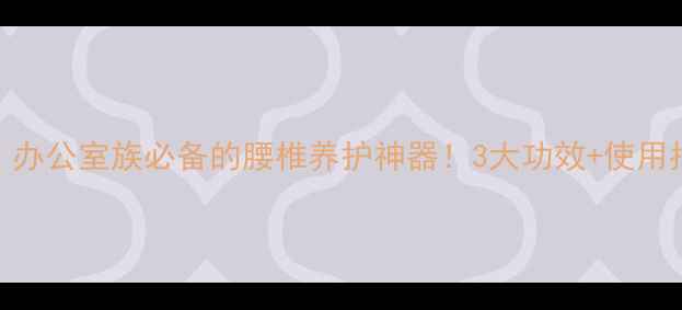 中脉腰背夹办公室族必备的腰椎养护神器3大功效使用指南大公开