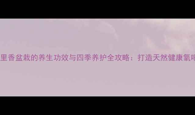 图片 九里香盆栽的养生功效与四季养护全攻略：打造天然健康氧吧1