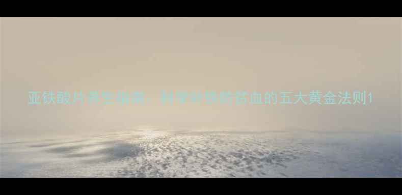 图片 亚铁酸片养生指南：科学补铁防贫血的五大黄金法则1