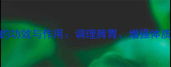 人参健脾丸的功效与作用调理脾胃增强体质的养生指南