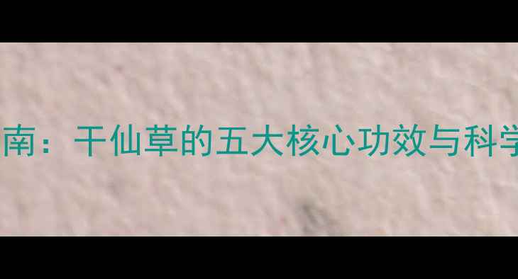 仙草养生指南干仙草的五大核心功效与科学食用方案
