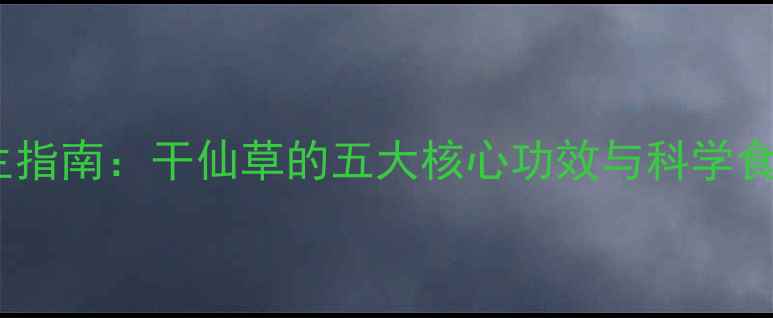 图片 仙草养生指南：干仙草的五大核心功效与科学食用方案2