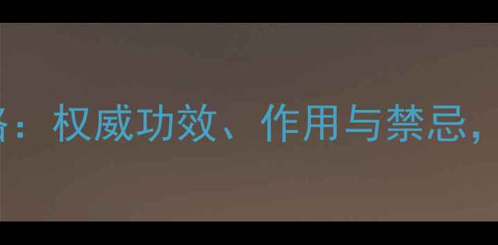 仙鹤草养生全攻略权威功效作用与禁忌附科学食用指南