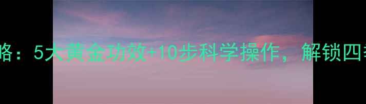 养生壶泡茶全攻略5大黄金功效10步科学操作解锁四季养生茶饮密码