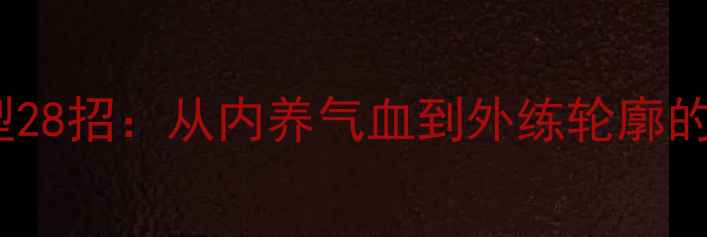 养生调整脸型28招从内养气血到外练轮廓的立体塑颜法