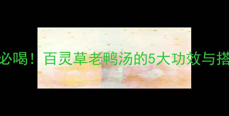冬季养生必喝百灵草老鸭汤的5大功效与搭配禁忌全