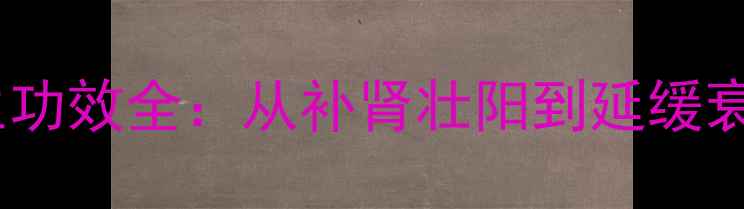 图片 参茸鞭丸的养生功效全：从补肾壮阳到延缓衰老的科学指南1
