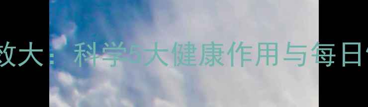 咖啡养生功效大科学5大健康作用与每日饮用量指南