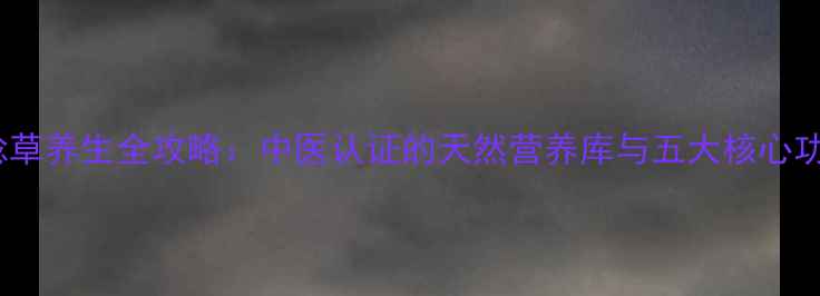 地稔草养生全攻略中医认证的天然营养库与五大核心功效