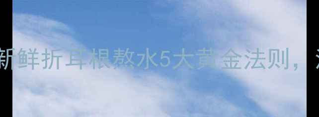 图片 夏季养生必备！新鲜折耳根熬水5大黄金法则，清热解毒又养颜2