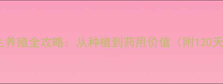 夏鹃家庭养生养殖全攻略从种植到药用价值附120天养护日历