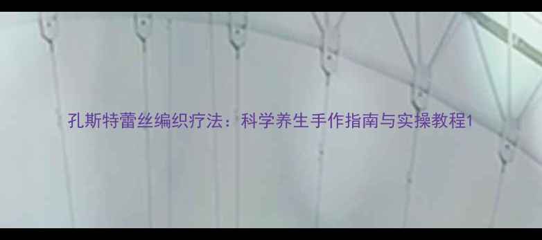 图片 孔斯特蕾丝编织疗法：科学养生手作指南与实操教程1