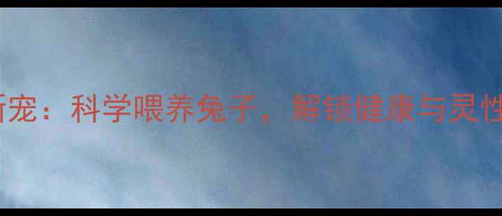 图片 家庭养生新宠：科学喂养兔子，解锁健康与灵性疗愈指南2