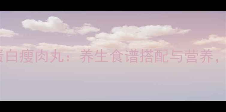 家庭自制低脂高蛋白瘦肉丸养生食谱搭配与营养健康饮食新选择