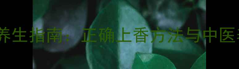 家庭香道养生指南正确上香方法与中医养生功效