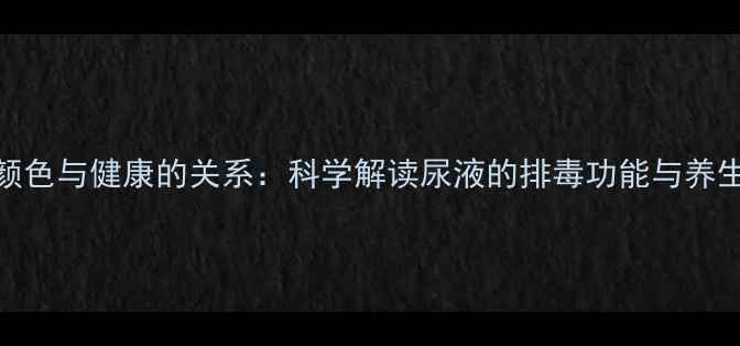 尿液颜色与健康的关系科学解读尿液的排毒功能与养生价值