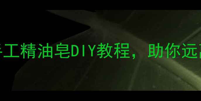 图片 居家养生必备！10款手工精油皂DIY教程，助你远离亚健康，提升免疫力