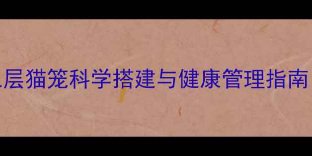 图片 居家养生必备：三层猫笼科学搭建与健康管理指南（附全流程图解）