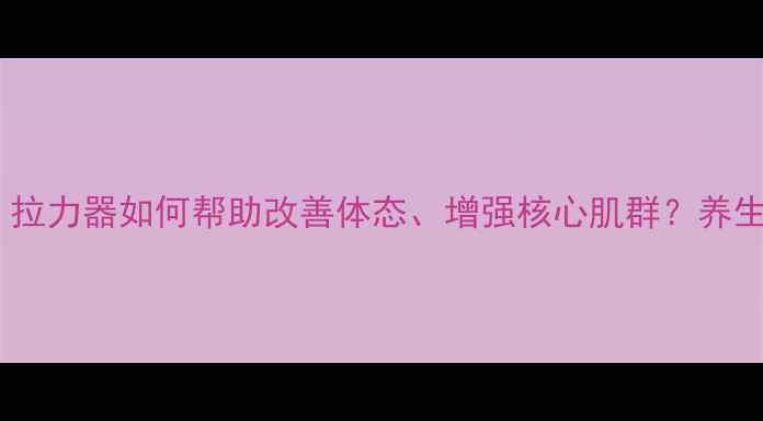 图片 居家锻炼必备！拉力器如何帮助改善体态、增强核心肌群？养生人士必看指南2
