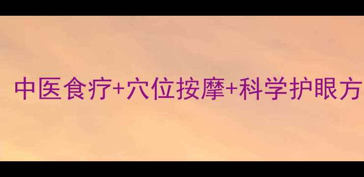 干眼症调理指南中医食疗穴位按摩科学护眼方案告别视疲劳