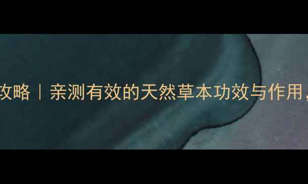 广山七养生全攻略亲测有效的天然草本功效与作用收藏备用