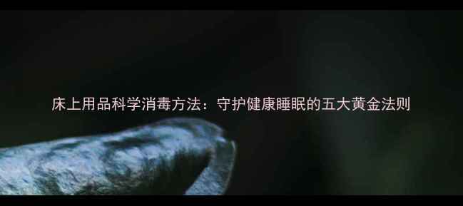 床上用品科学消毒方法守护健康睡眠的五大黄金法则