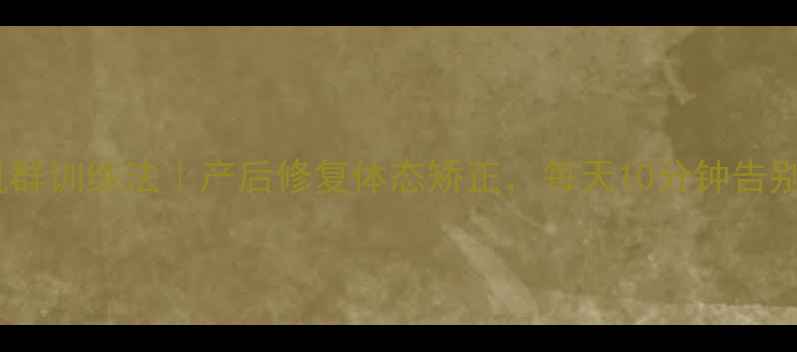 悬韧带核心肌群训练法产后修复体态矫正每天10分钟告别假胯宽X型腿