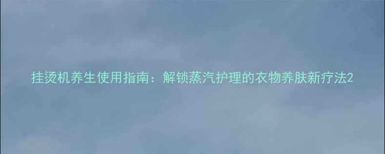 挂烫机养生使用指南解锁蒸汽护理的衣物养肤新疗法