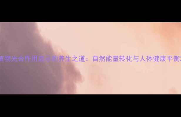 图片 植物光合作用启示的养生之道：自然能量转化与人体健康平衡2