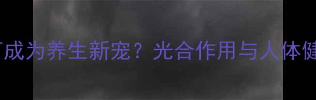 图片 植物生长灯如何成为养生新宠？光合作用与人体健康的科学关联1