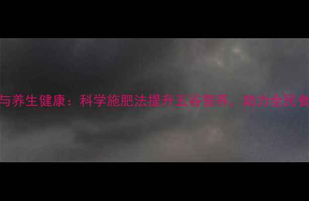 图片 水稻种植与养生健康：科学施肥法提升五谷营养，助力全民食疗新潮流