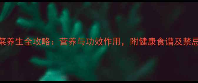 图片 油麦菜养生全攻略：营养与功效作用，附健康食谱及禁忌指南