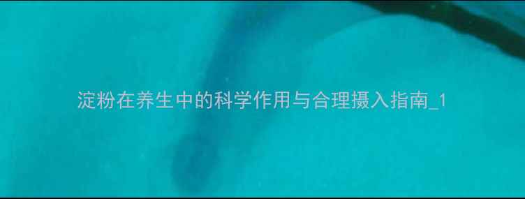 淀粉在养生中的科学作用与合理摄入指南1