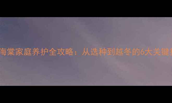 图片 球根海棠家庭养护全攻略：从选种到越冬的6大关键技巧1