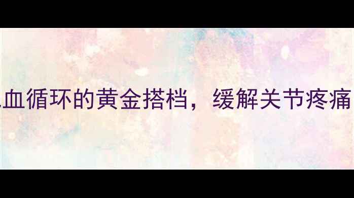 瘀血痹片中医调理气血循环的黄金搭档缓解关节疼痛肢体麻木的养生秘方
