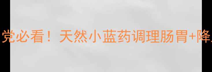 图片 盐酸小檗碱片｜养生党必看！天然小蓝药调理肠胃+降血糖的3大黄金用法2