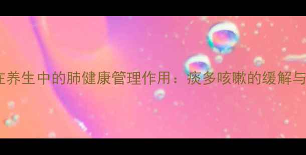 盐酸氨溴索注射液在养生中的肺健康管理作用痰多咳嗽的缓解与呼吸系统养护指南