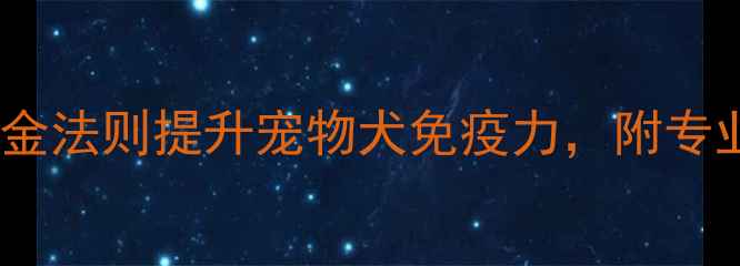 图片 科学养护指南：5大黄金法则提升宠物犬免疫力，附专业食谱与疫苗护理方案