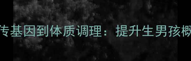 科学备孕指南从遗传基因到体质调理提升生男孩概率的6大养生方法