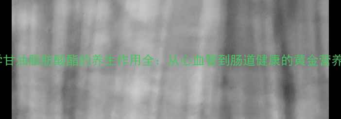 科学甘油脂肪酸酯的养生作用全从心血管到肠道健康的黄金营养素