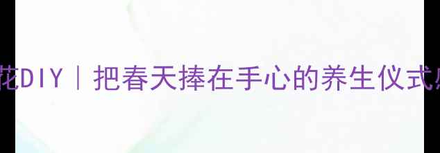 立体花DIY把春天捧在手心的养生仪式感