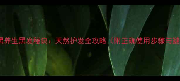 竹炭一梳黑养生黑发秘诀天然护发全攻略附正确使用步骤与避坑指南