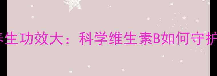 维生素B族养生功效大科学维生素B如何守护健康与长寿