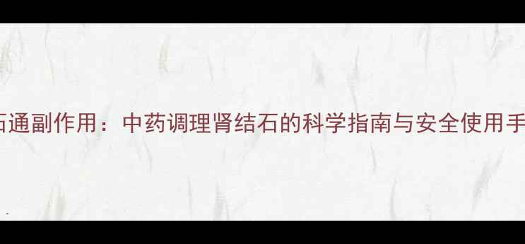 图片 肾石通副作用：中药调理肾结石的科学指南与安全使用手册2